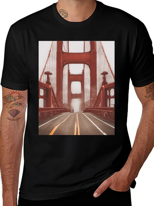 Golden Gate Bridge Graphic Tee - Black