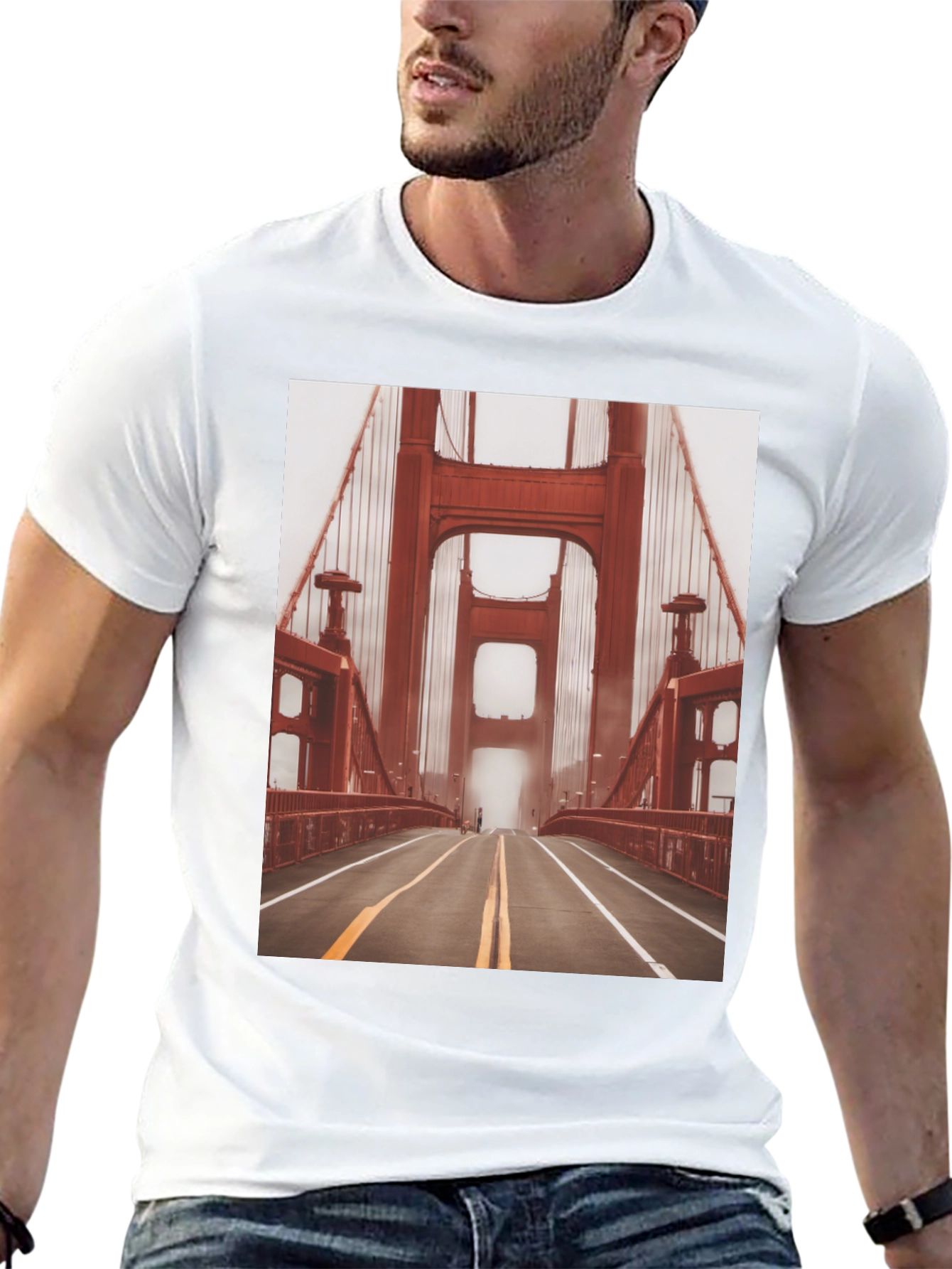 Golden Gate Bridge Graphic Tee - Black