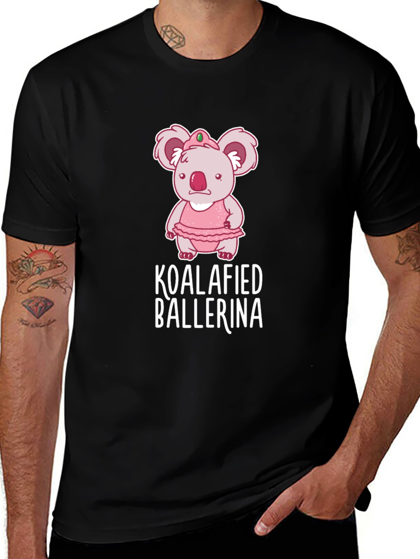 Koalafied Ballerina T-Shirt - Cute Koala Bear in Tutu