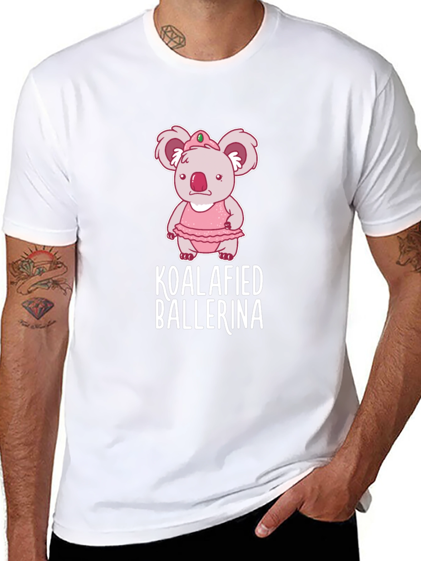 Koalafied Ballerina T-Shirt - Cute Koala Bear in Tutu