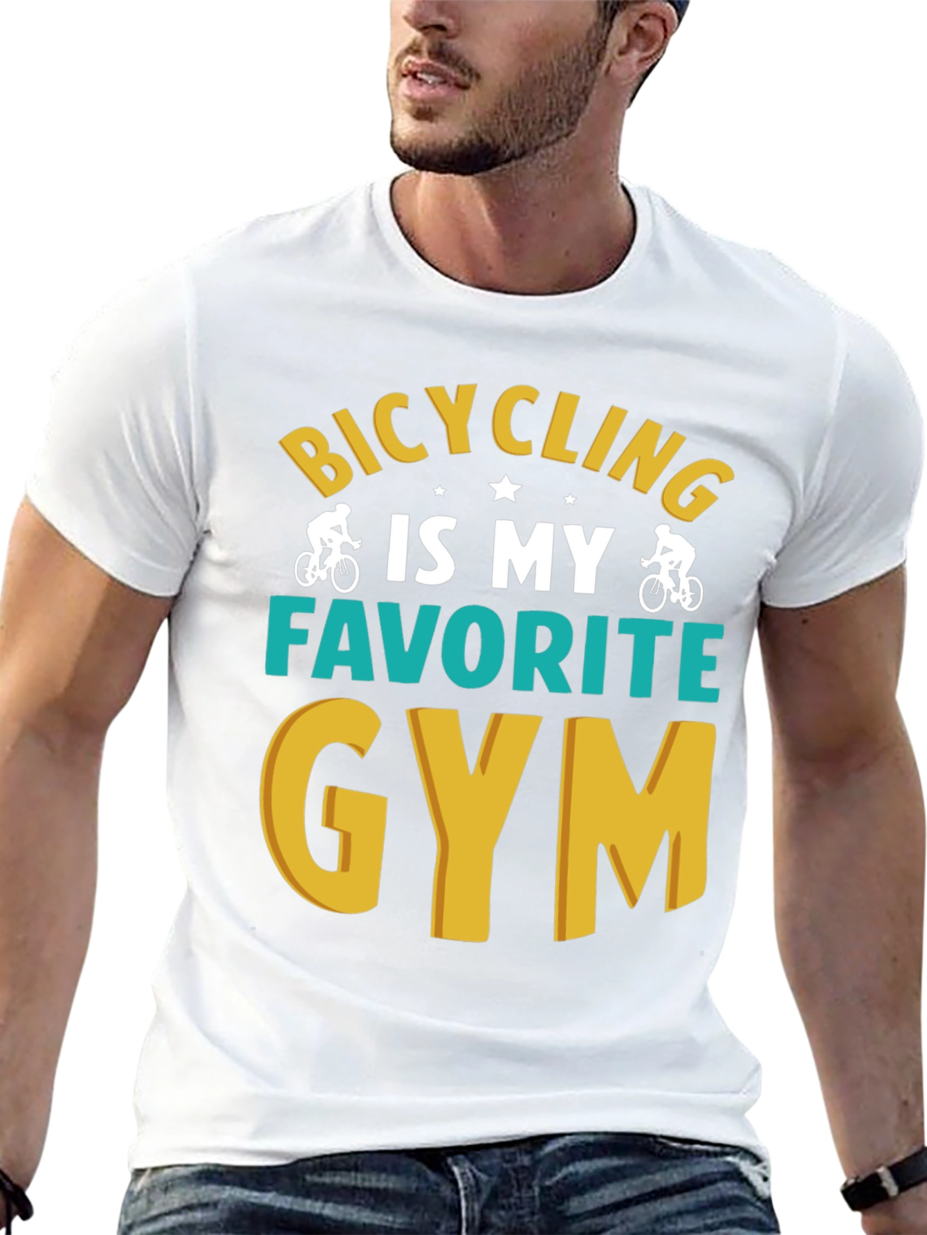 Bicycling is My Favorite Gym Graphic T-Shirt