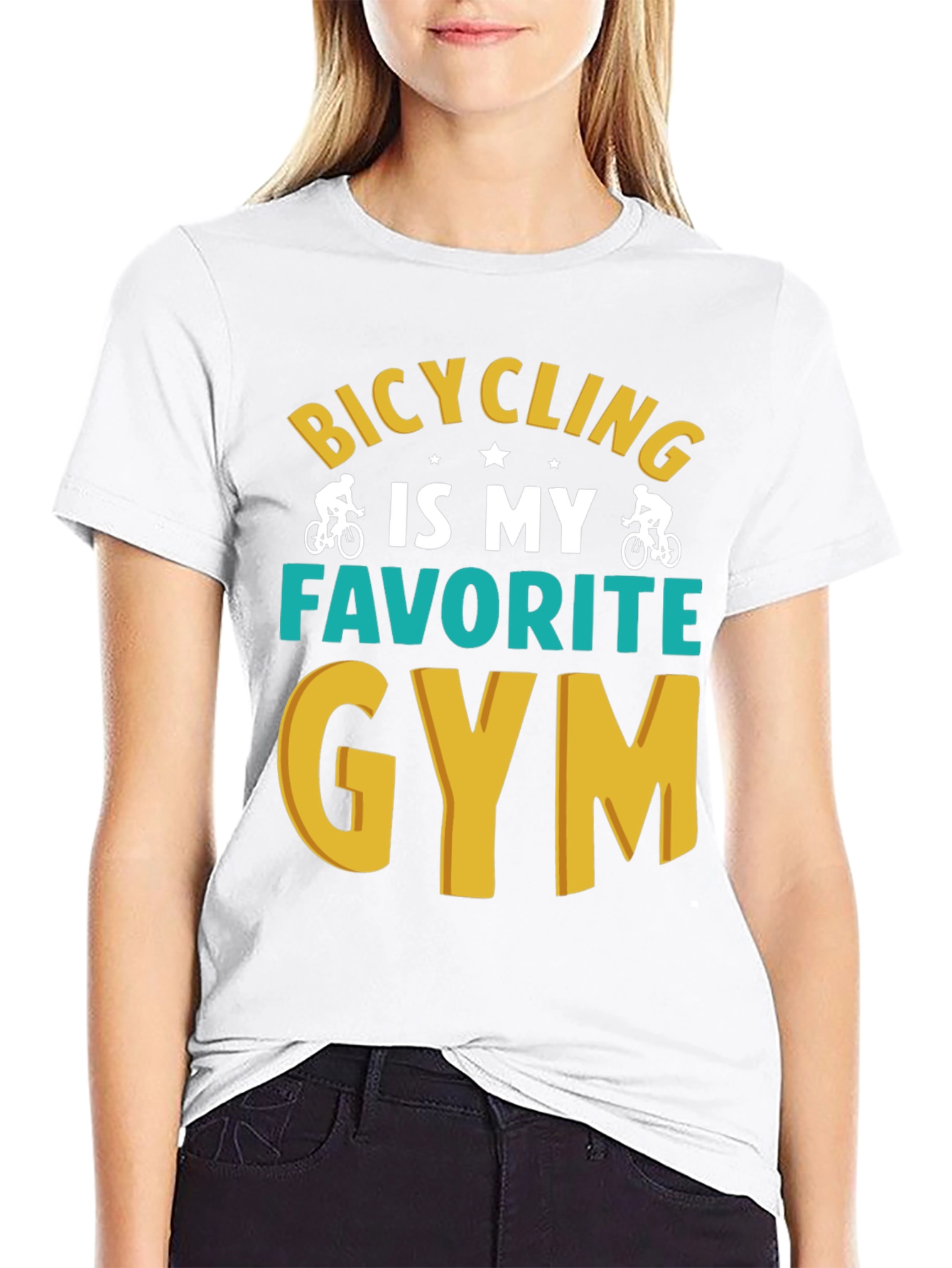Bicycling is My Favorite Gym Graphic T-Shirt