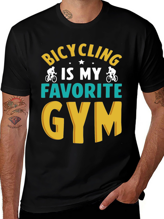 Bicycling is My Favorite Gym Graphic T-Shirt
