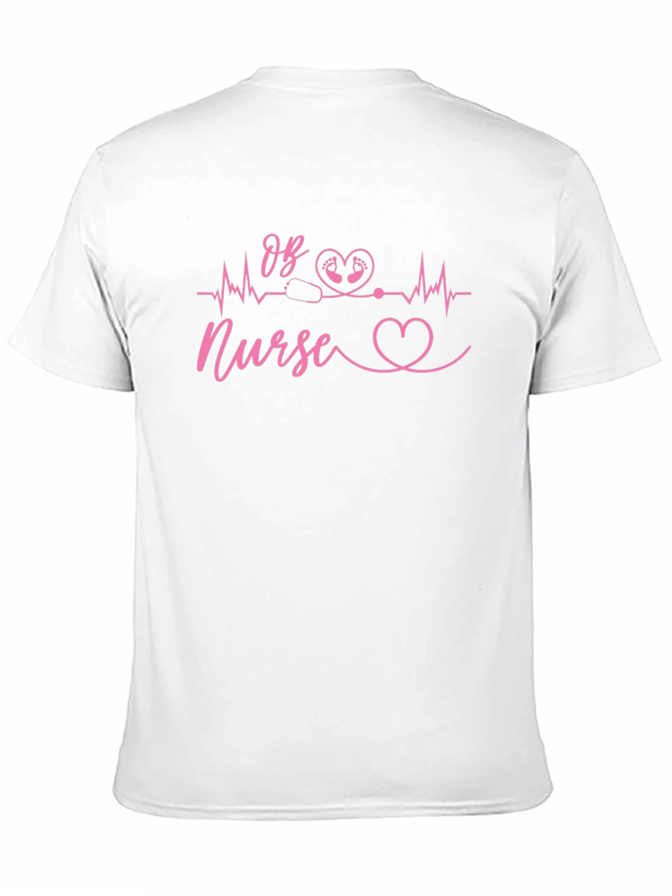 OB Nurse Heartbeat Graphic T-Shirt