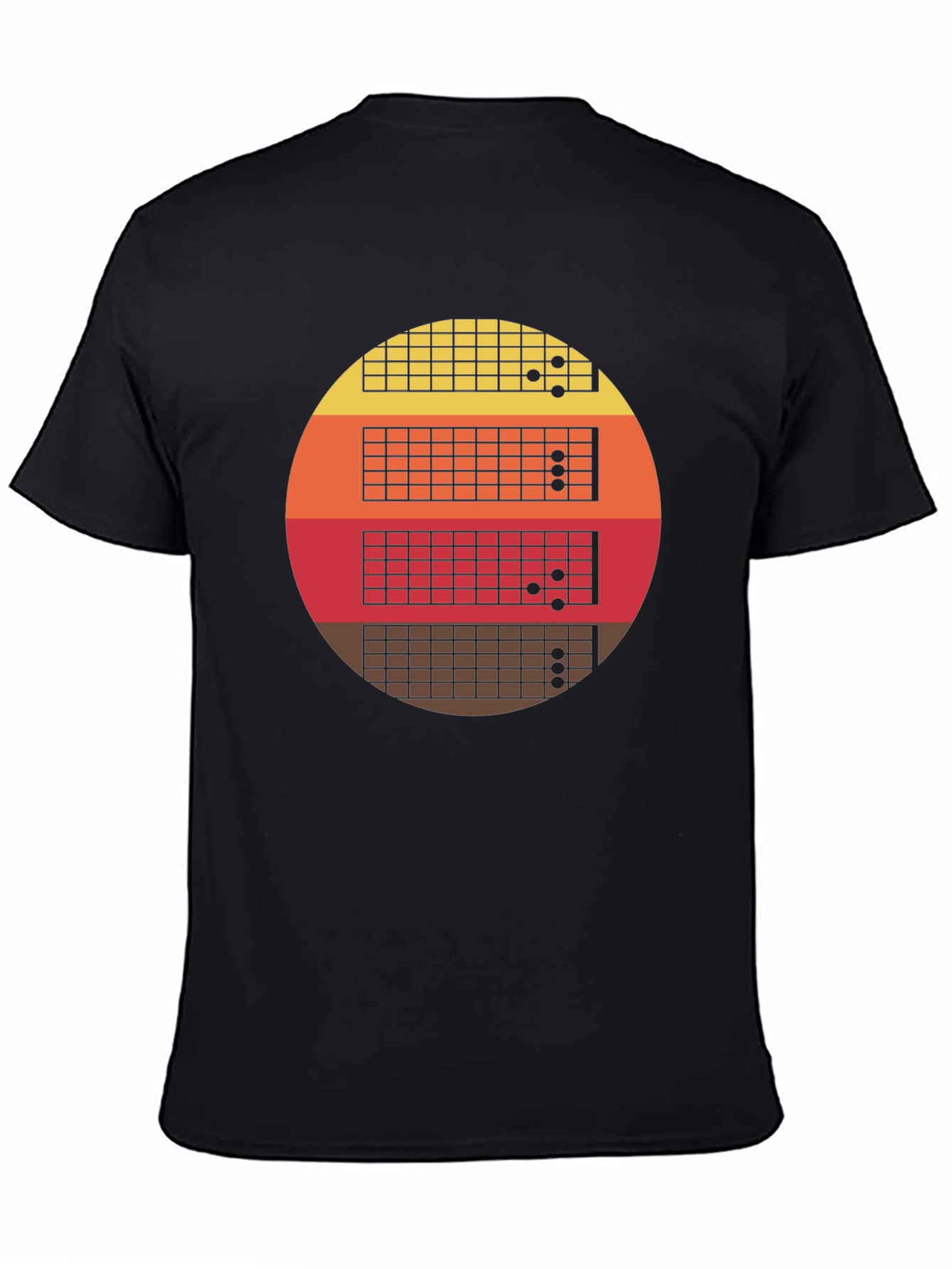 Retro Guitar Fretboard Sunset T-Shirt