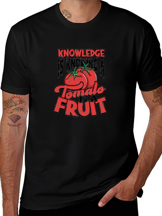 Knowledge Tomato Fruit Graphic T-Shirt