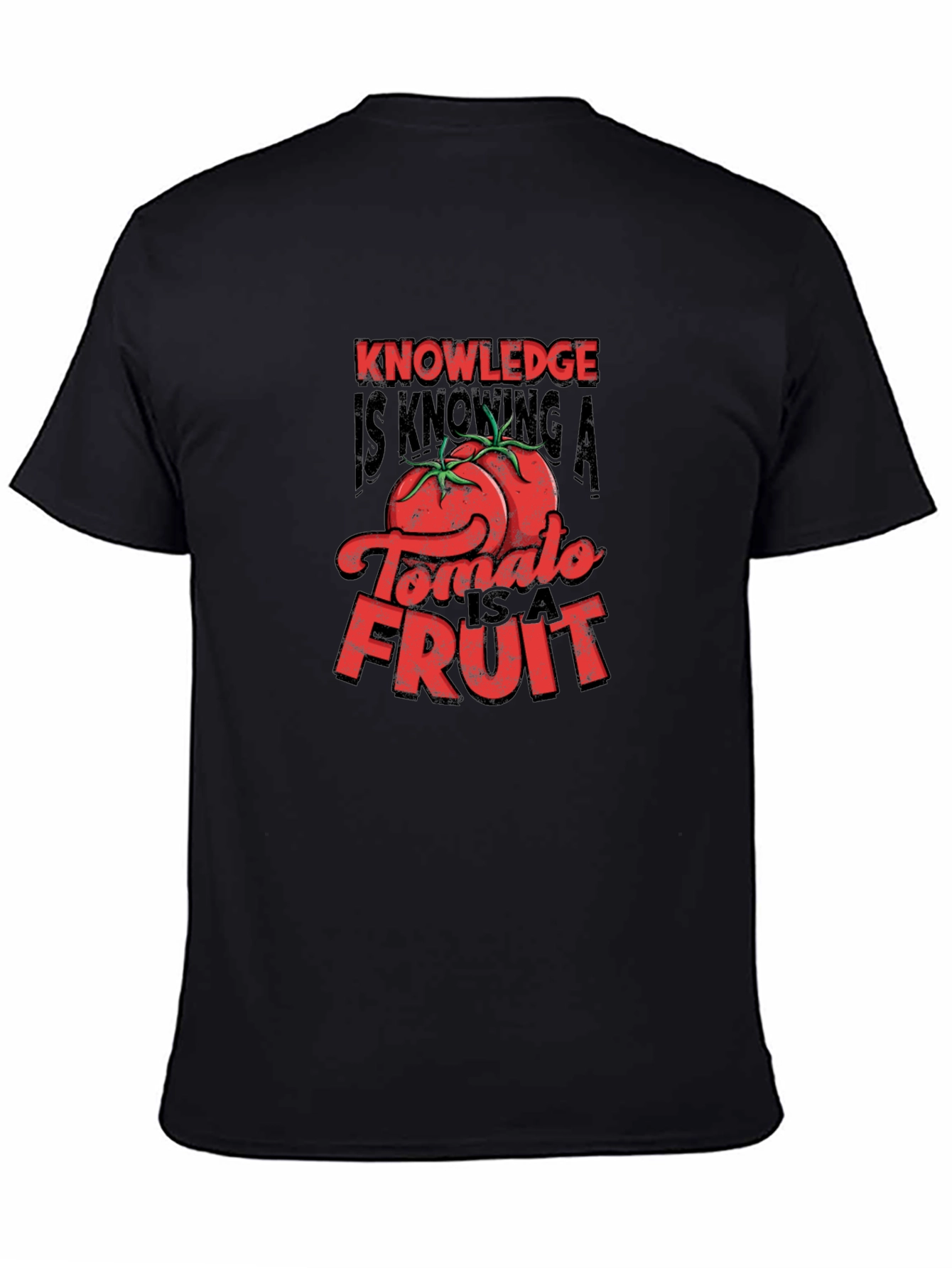 Knowledge Tomato Fruit Graphic T-Shirt