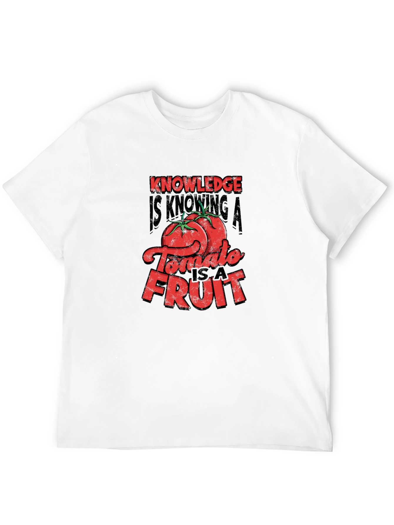 Knowledge Tomato Fruit Graphic T-Shirt