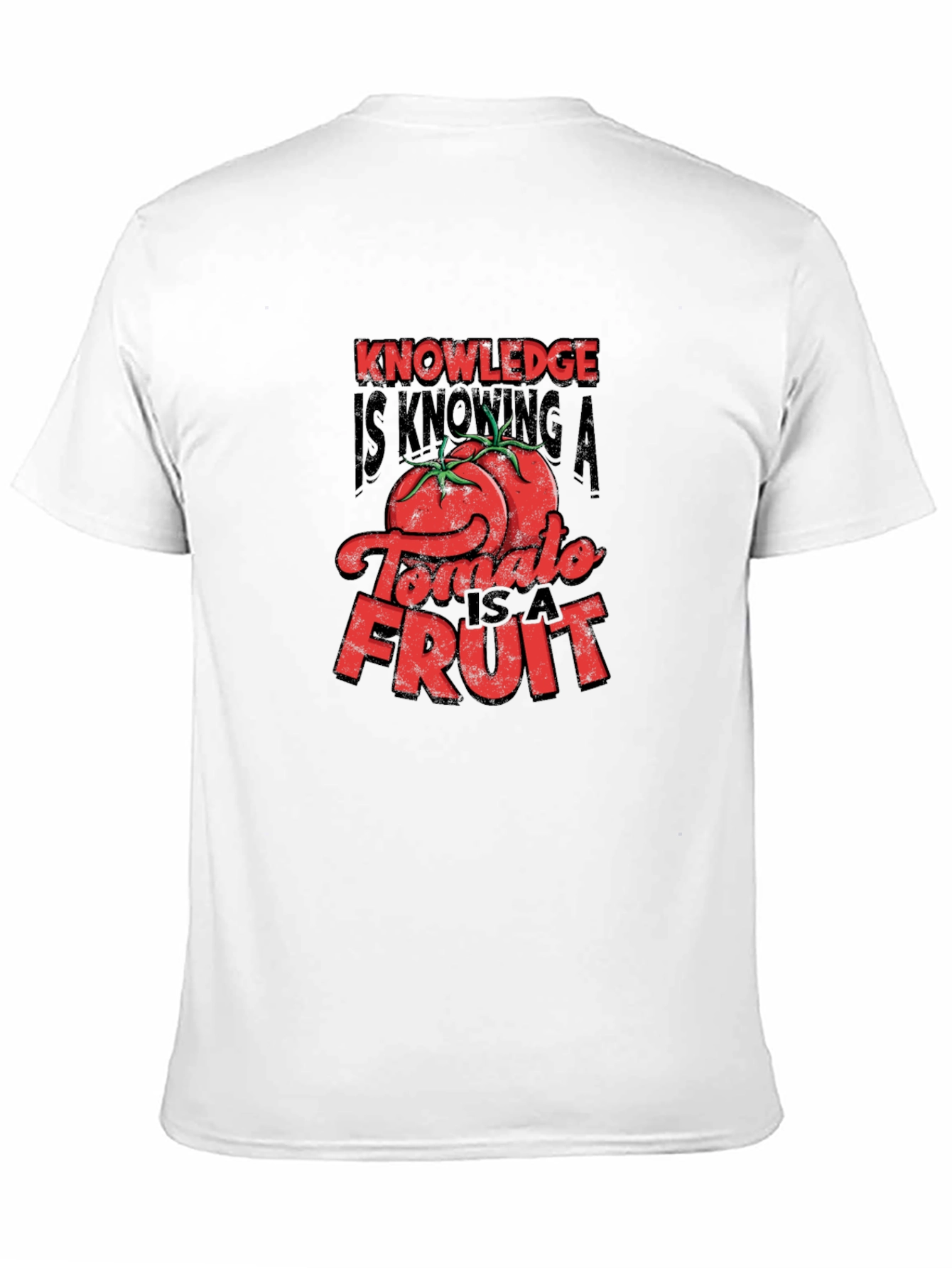 Knowledge Tomato Fruit Graphic T-Shirt