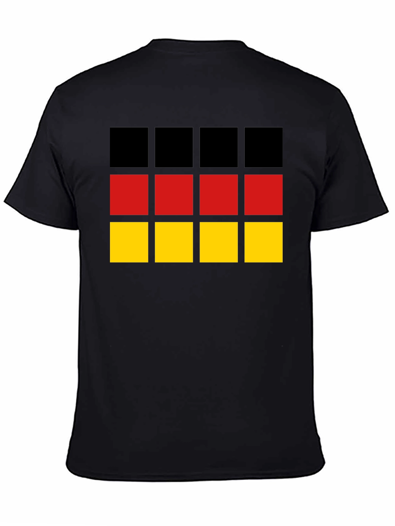 Germany Flag Graphic Tee - Black Cotton T-Shirt