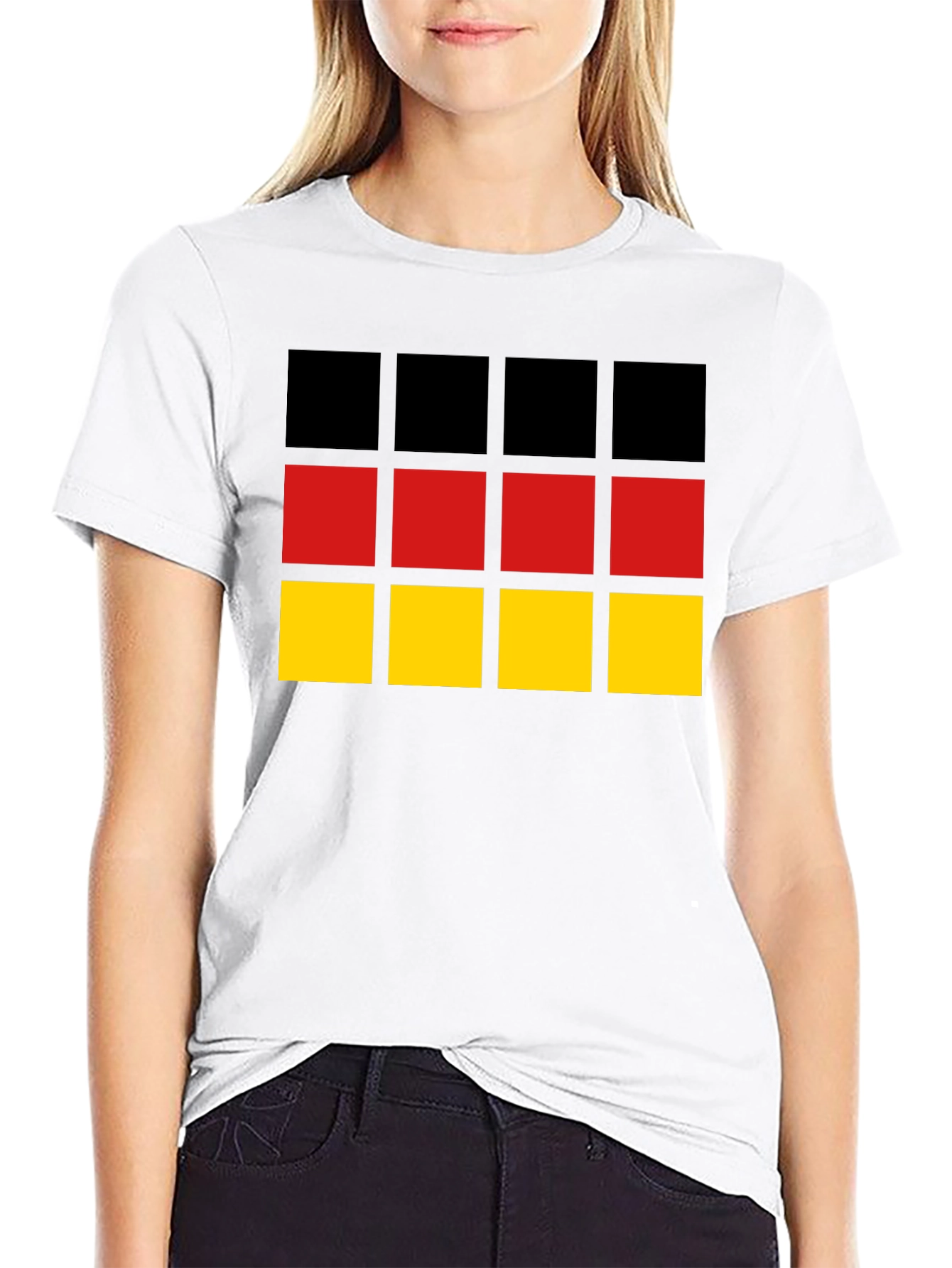 Germany Flag Graphic Tee - Black Cotton T-Shirt