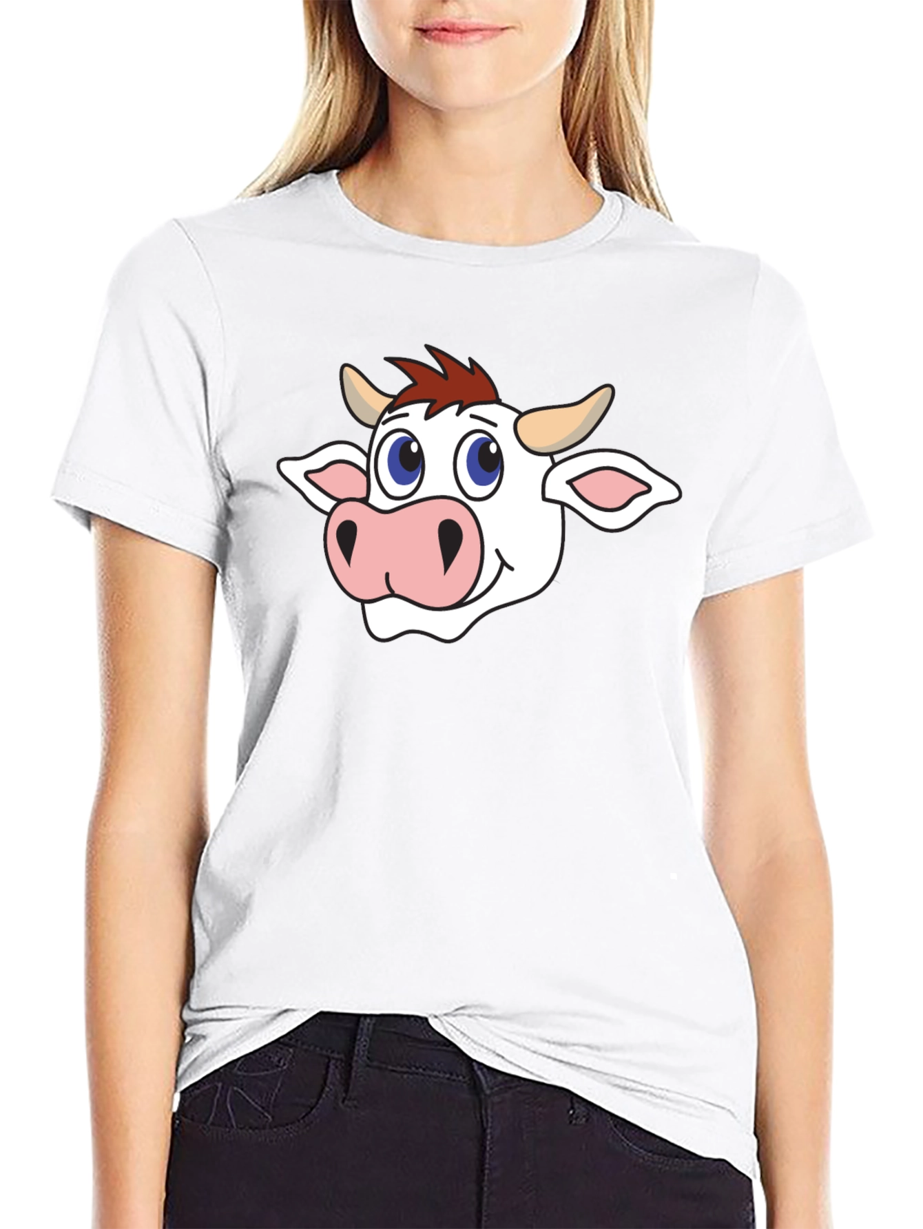 Cow Graphic Black T-Shirt