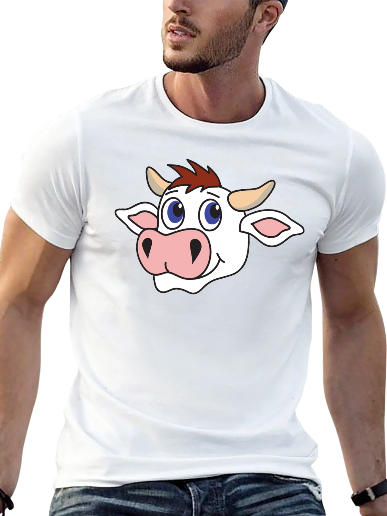 Cow Graphic Black T-Shirt