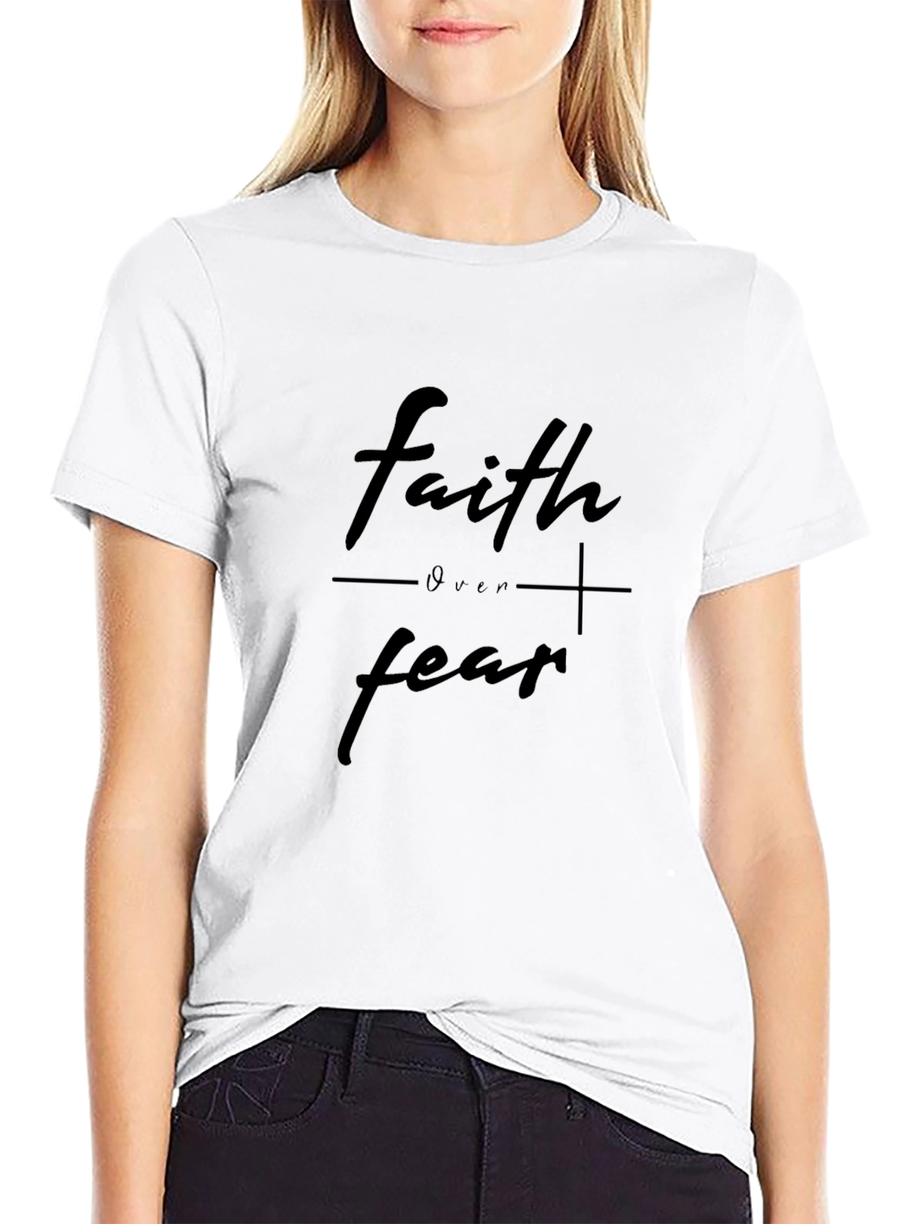 Faith Over Fear Black T-Shirt