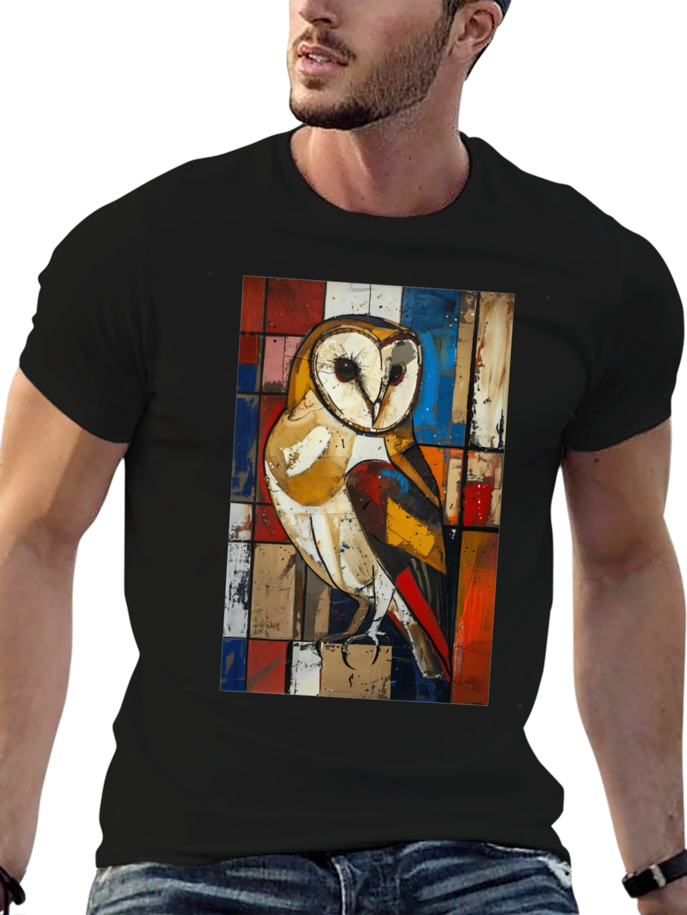 Owl Art T-Shirt - Unique Graphic Tee