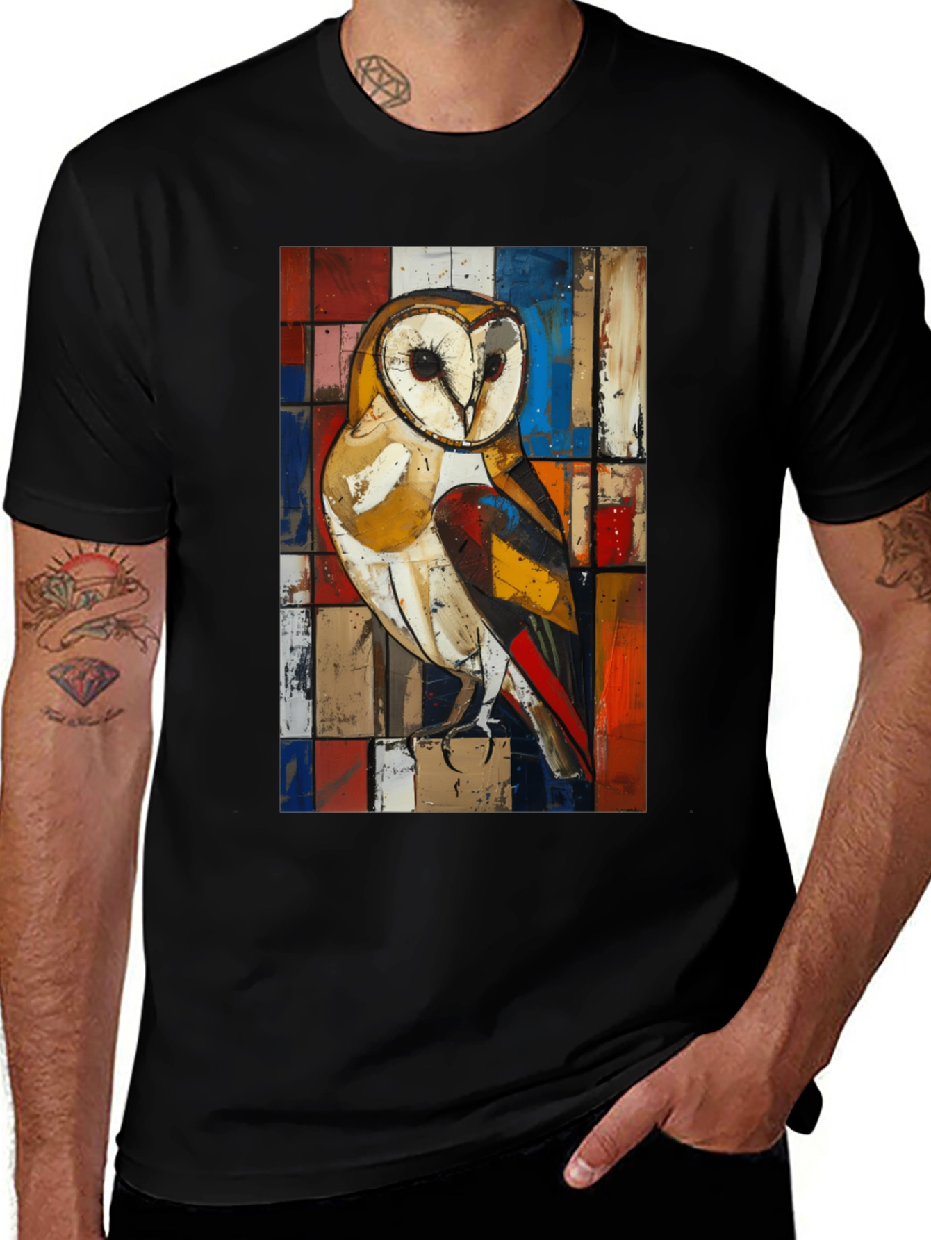 Owl Art T-Shirt - Unique Graphic Tee