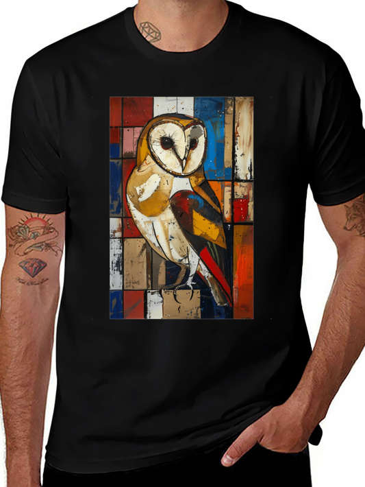 Owl Art T-Shirt - Unique Graphic Tee