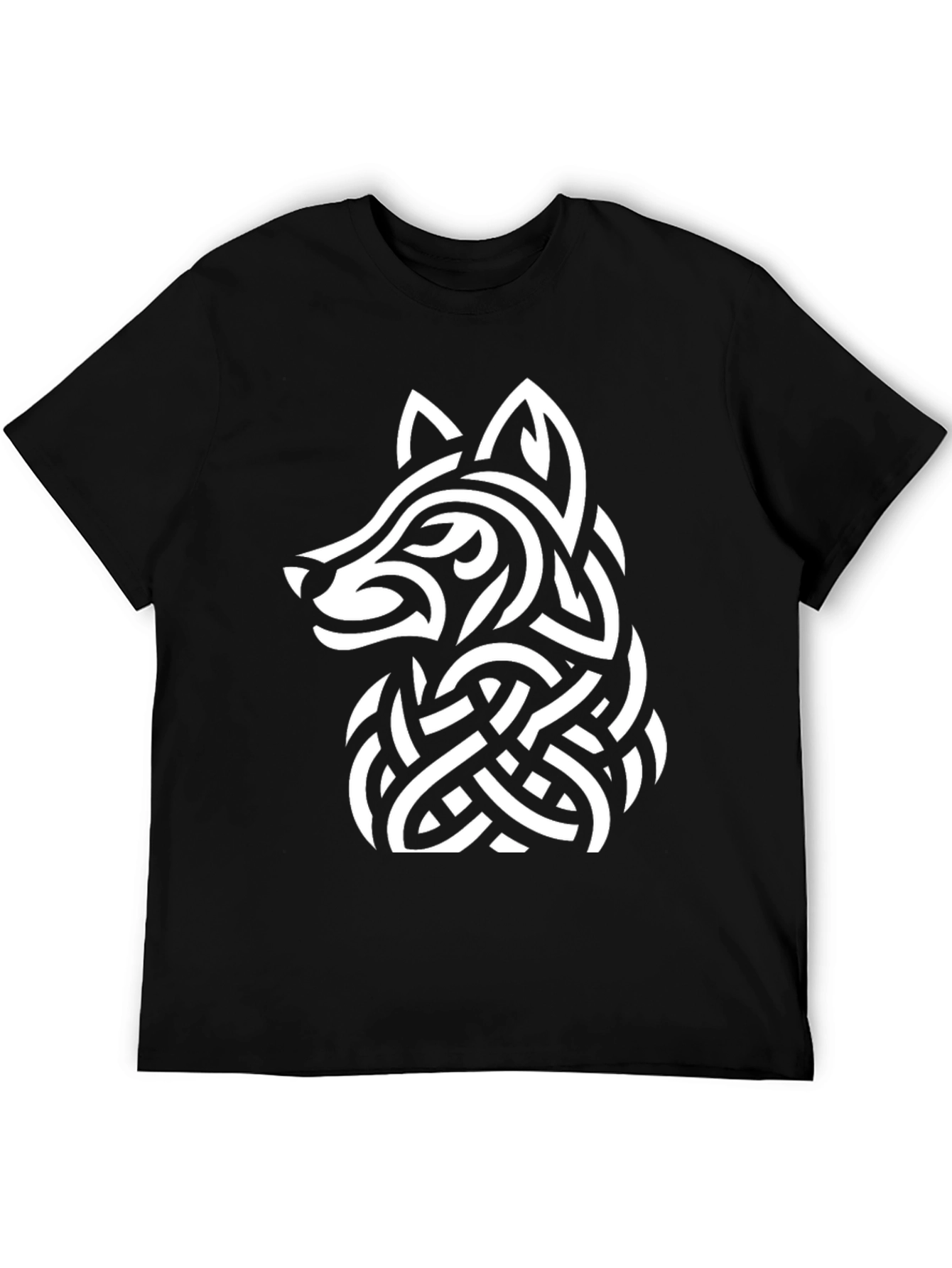 Celtic Knot Wolf T-Shirt - Black