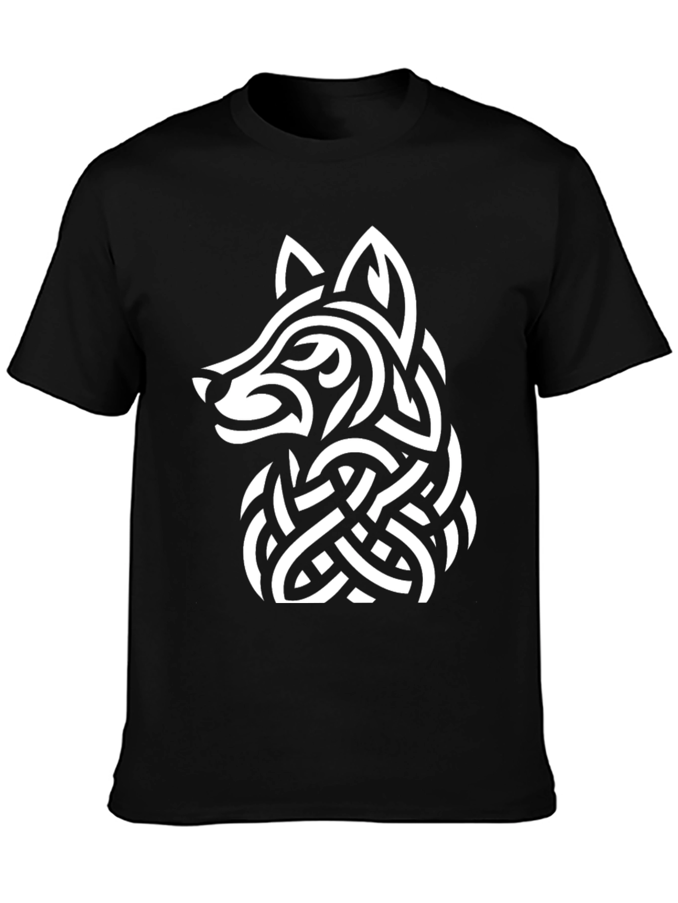 Celtic Knot Wolf T-Shirt - Black