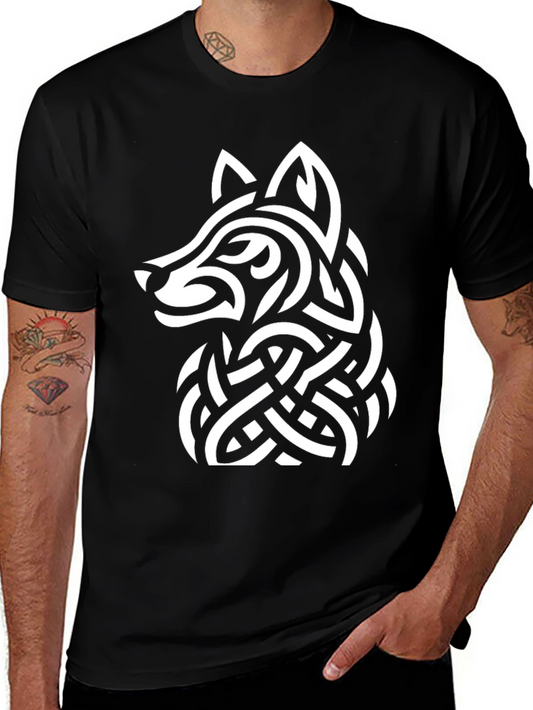 Celtic Knot Wolf T-Shirt - Black