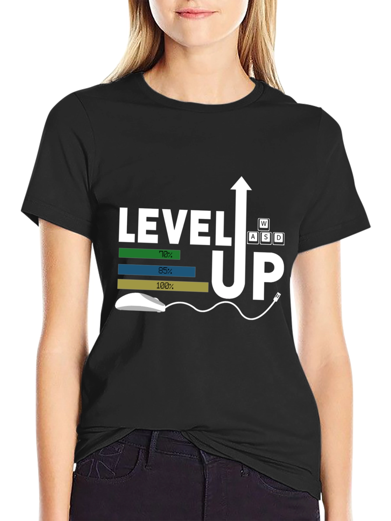 Level Up Gaming T-Shirt - Black