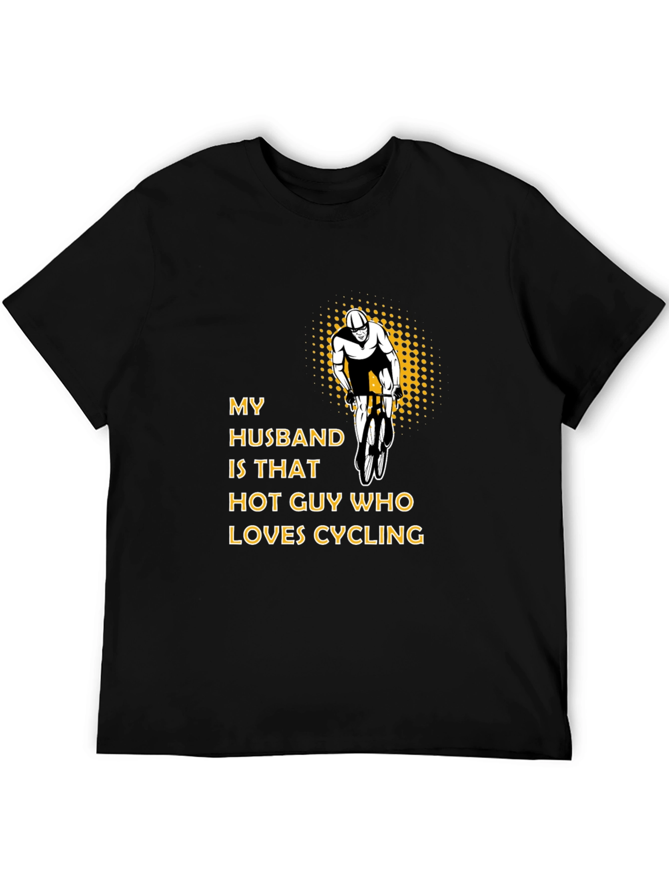 My Husband Loves Cycling Graphic T-Shirt