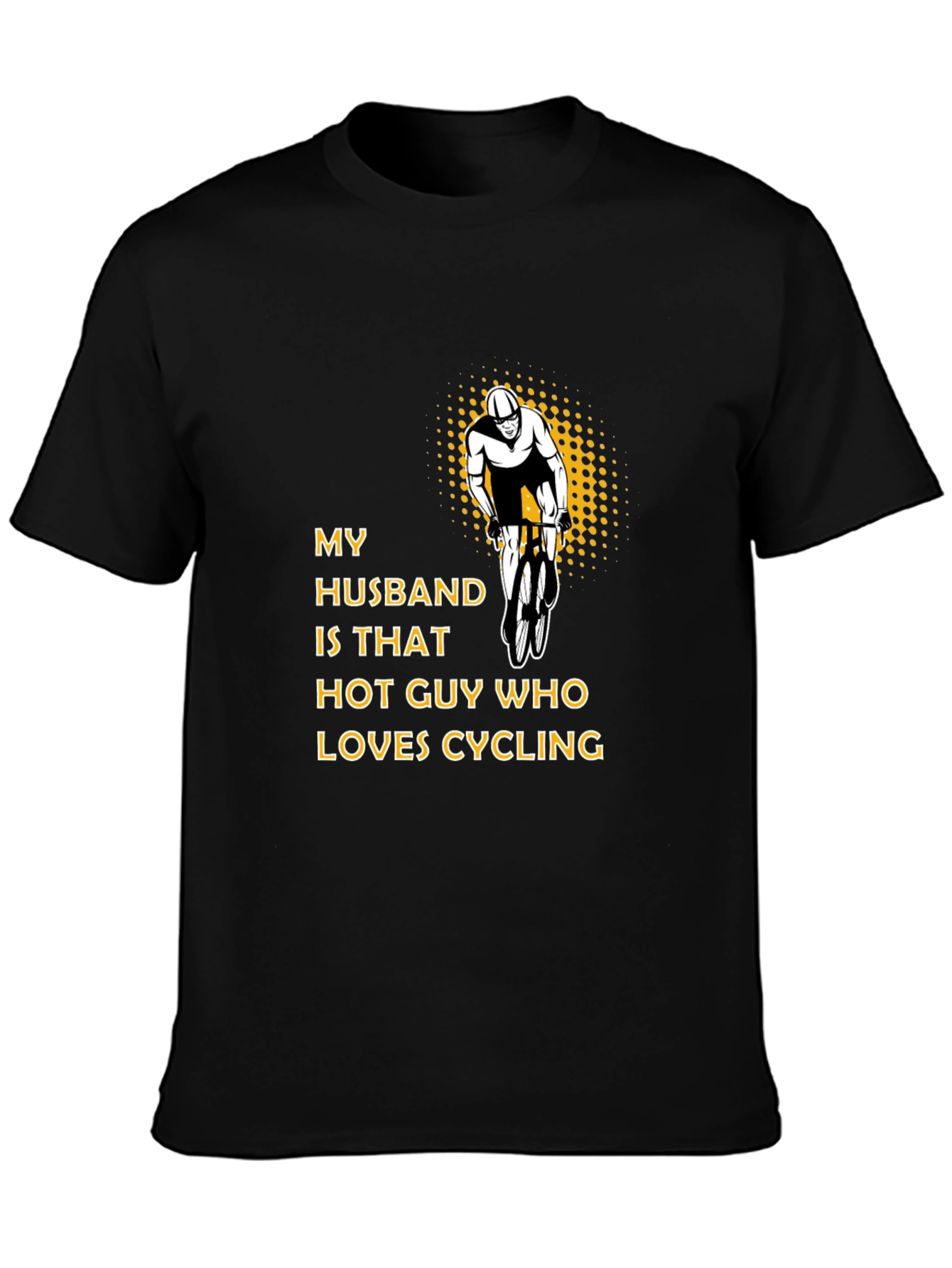 My Husband Loves Cycling Graphic T-Shirt
