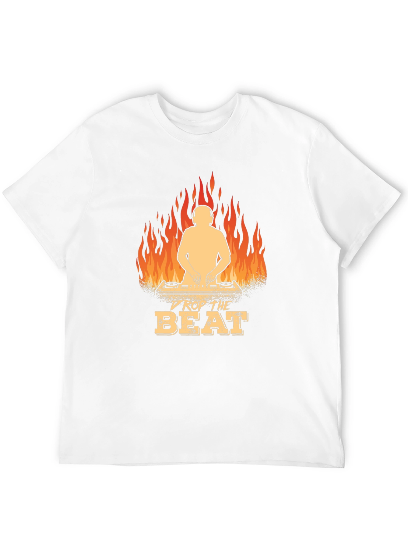 DJ Drop The Beat Graphic Black T-Shirt