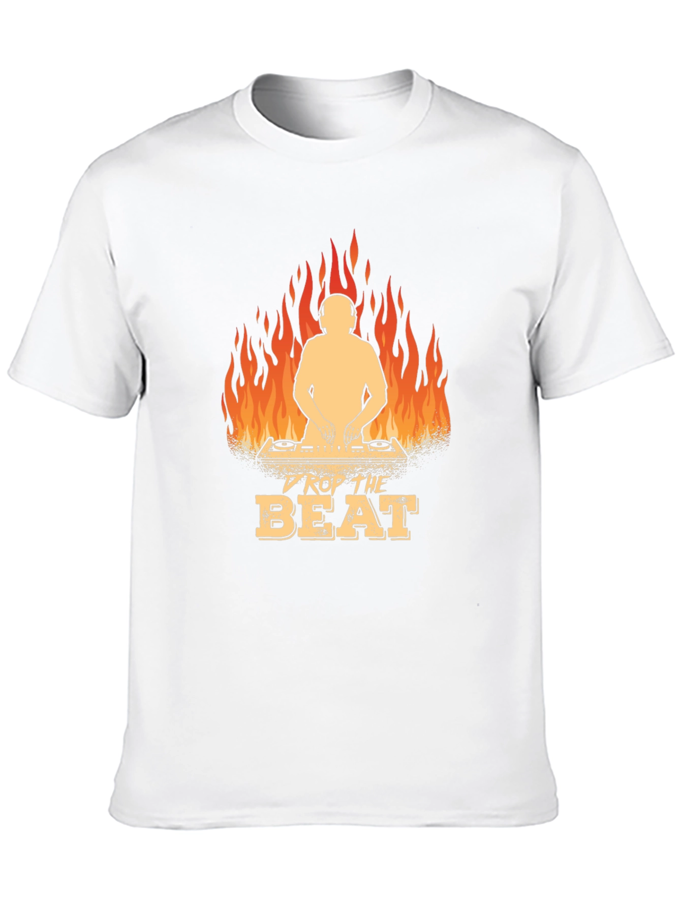 DJ Drop The Beat Graphic Black T-Shirt