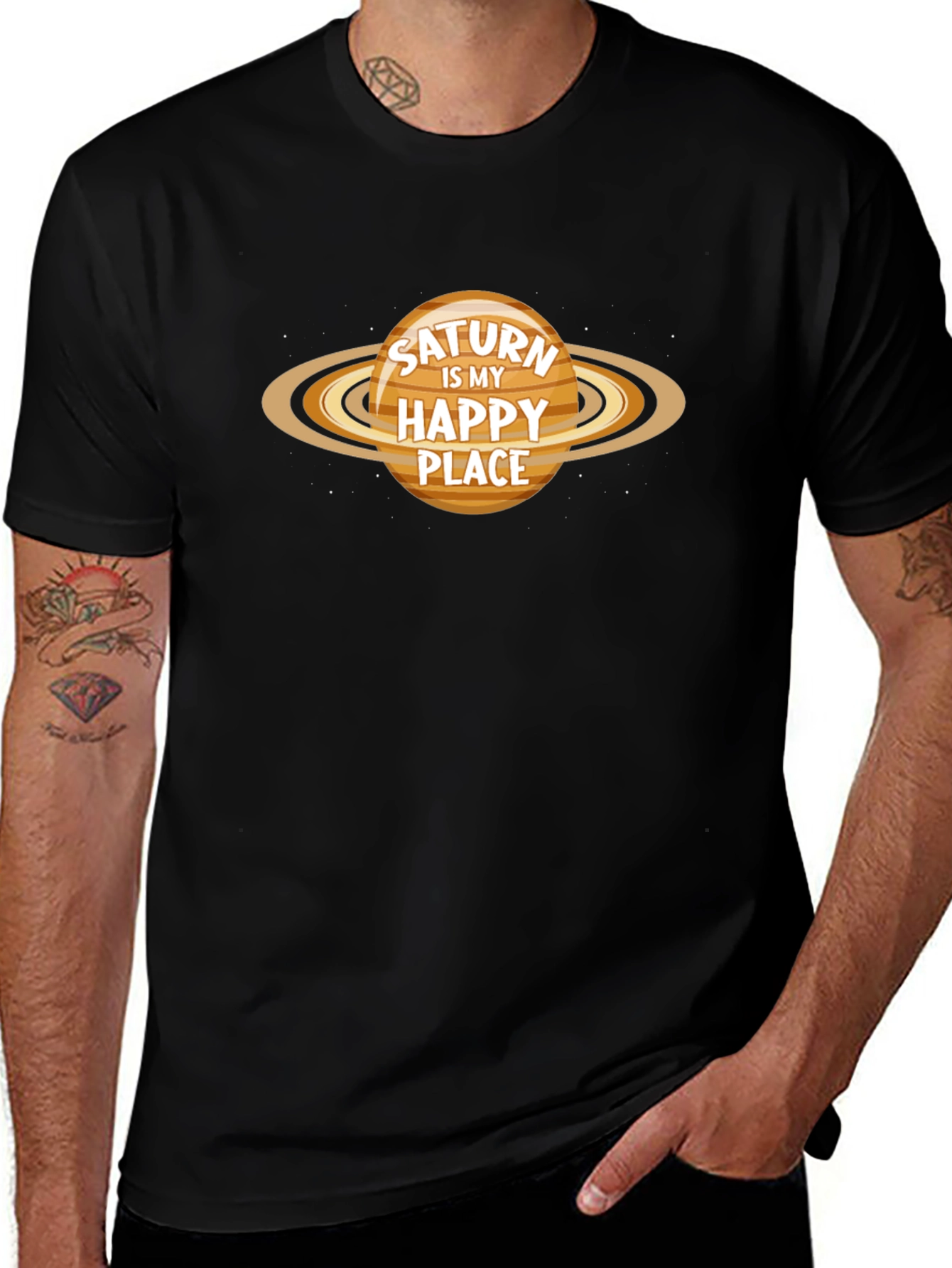 Saturn Is My Happy Place Graphic T-Shirt