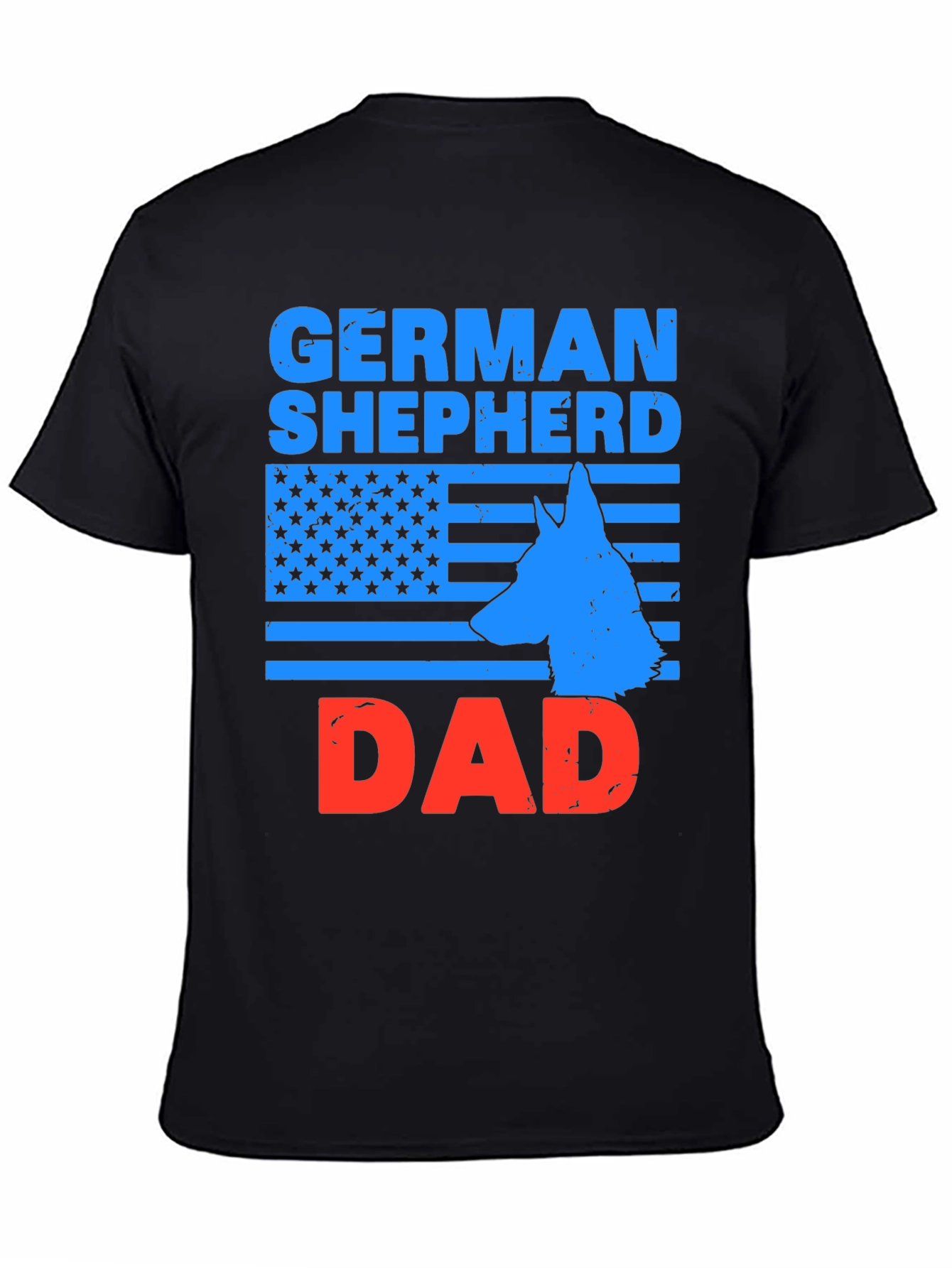 German Shepherd Dad Patriotic T-Shirt