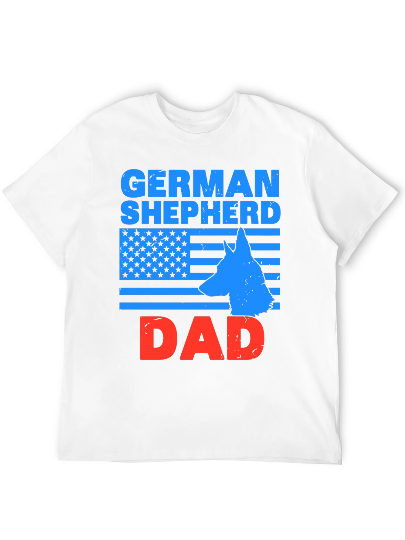 German Shepherd Dad Patriotic T-Shirt