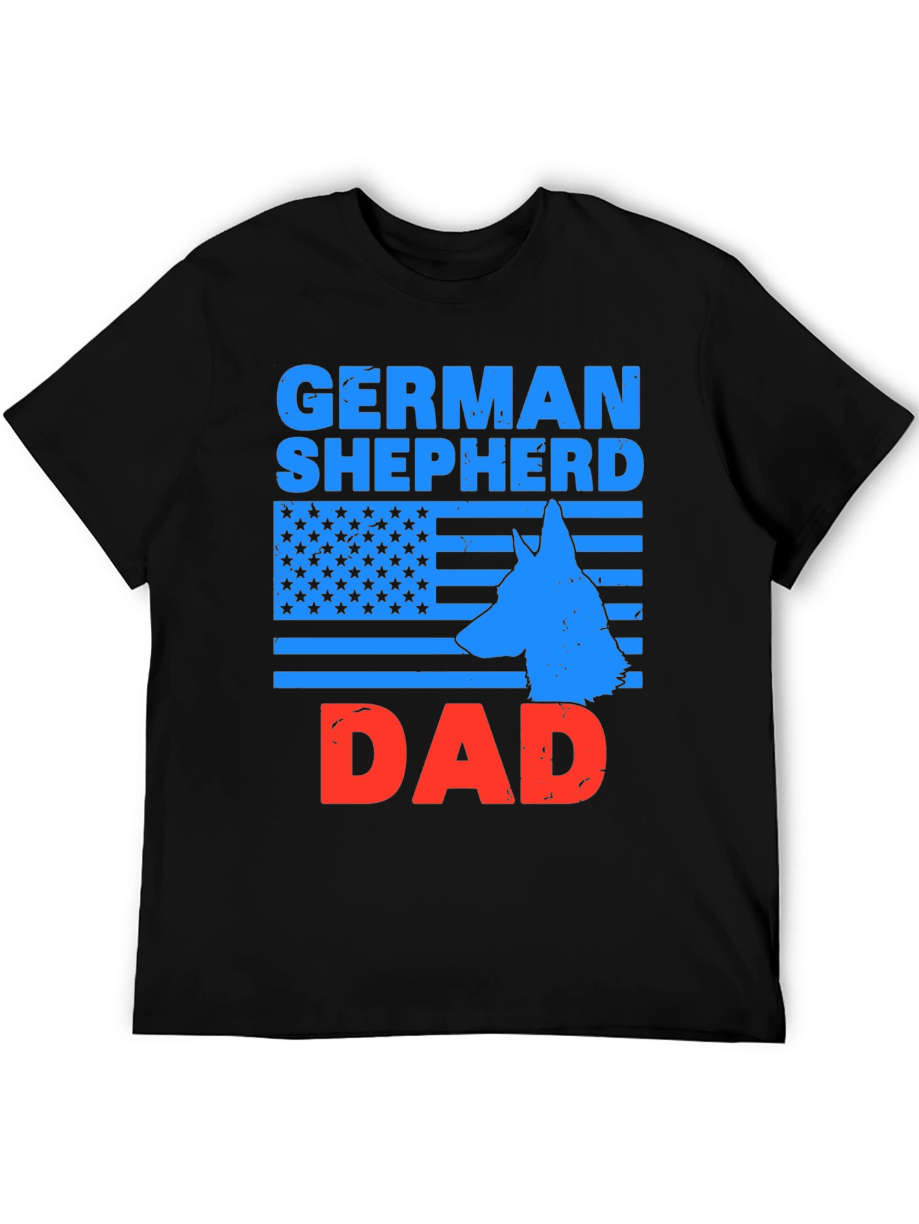 German Shepherd Dad Patriotic T-Shirt