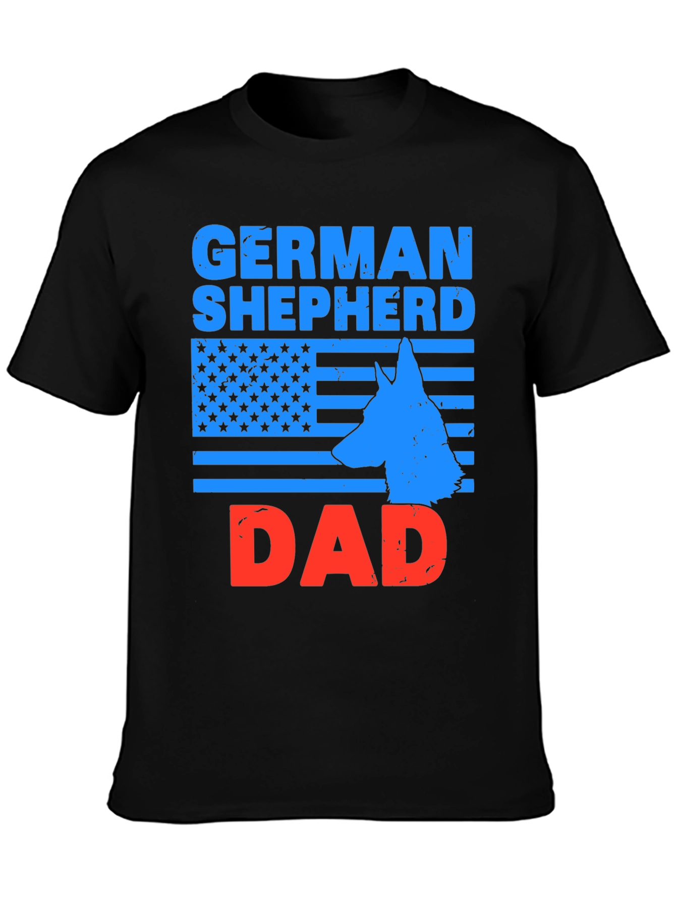 German Shepherd Dad Patriotic T-Shirt