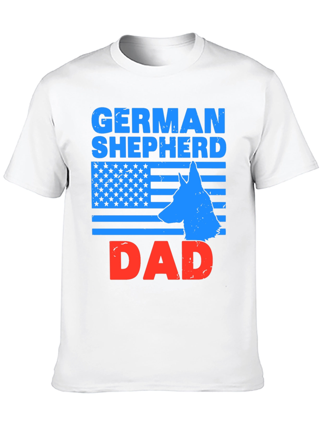 German Shepherd Dad Patriotic T-Shirt
