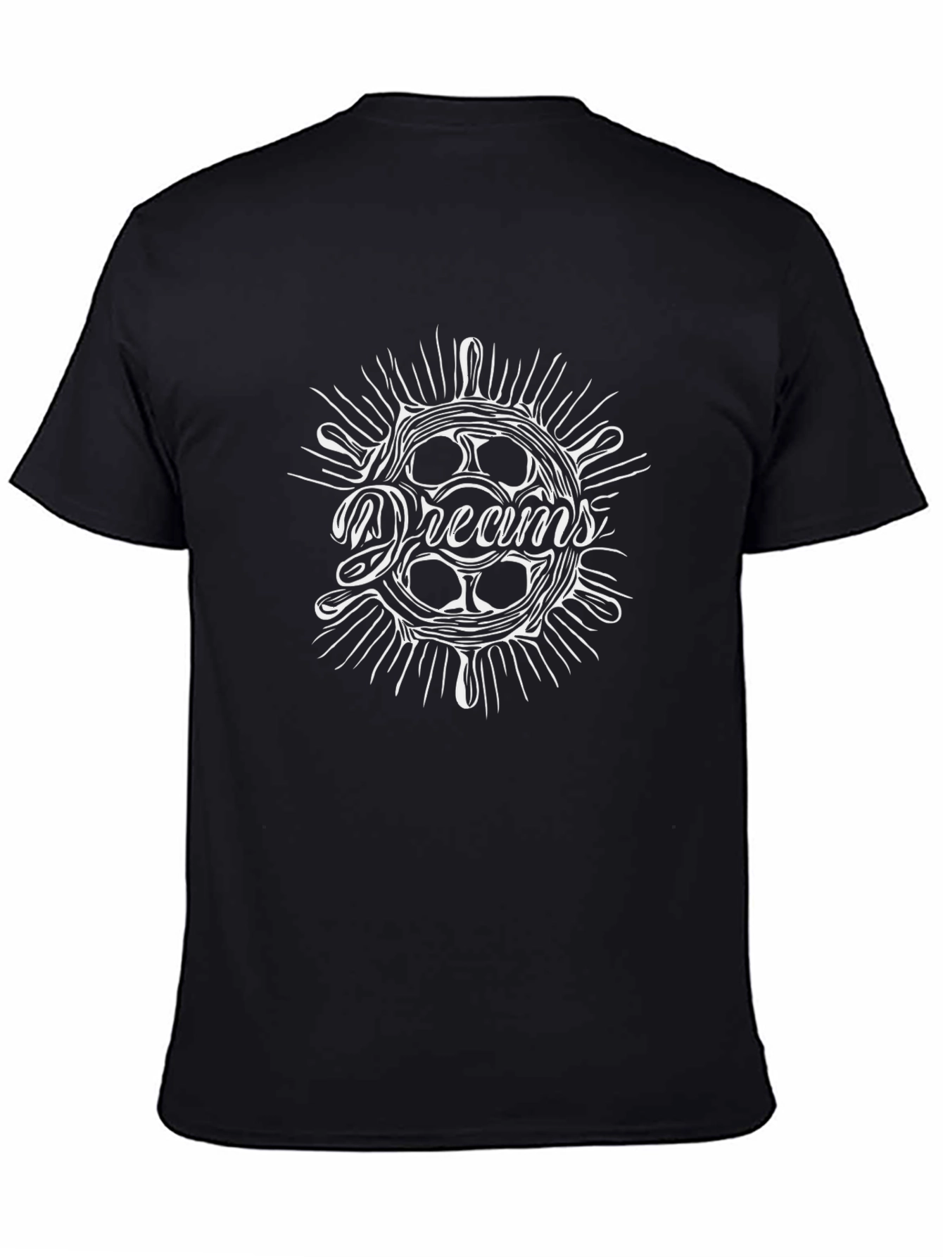 Dreams Graphic Tee - Black Cotton T-Shirt