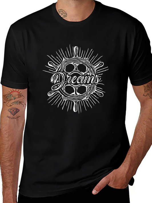 Dreams Graphic Tee - Black Cotton T-Shirt