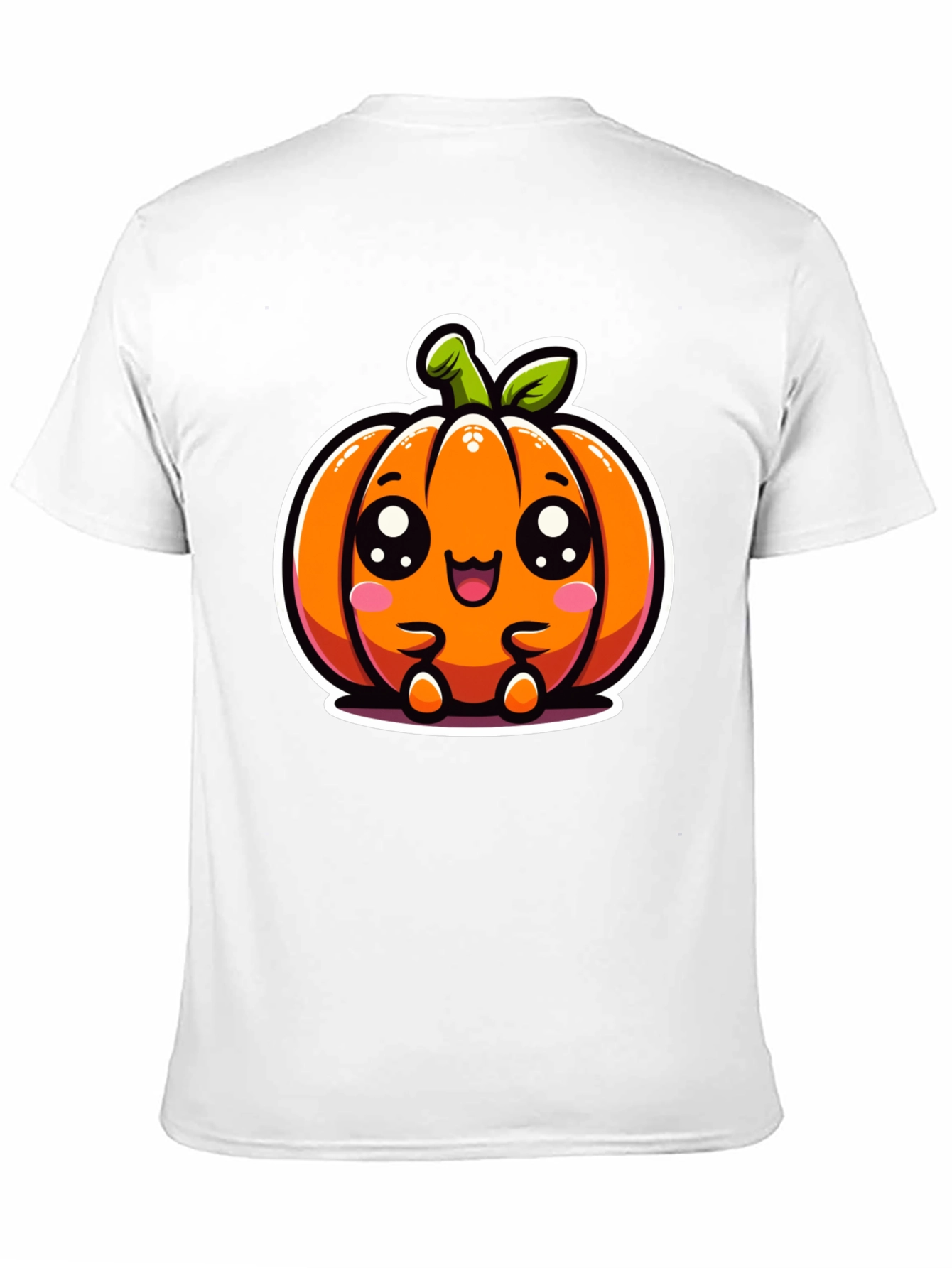 Cute Kawaii Pumpkin Graphic Tee - Halloween Style