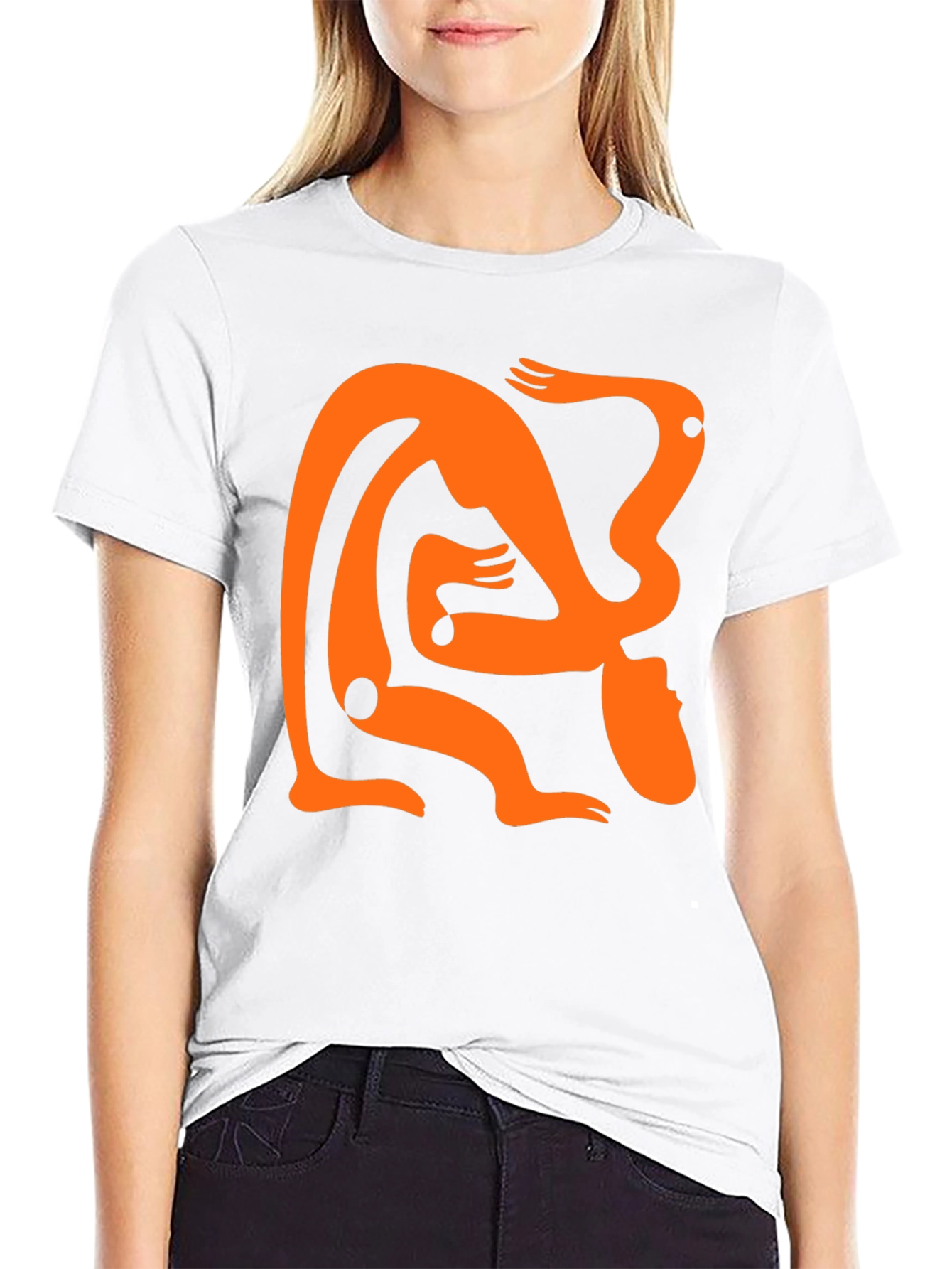 Abstract Figure Black Graphic Tee