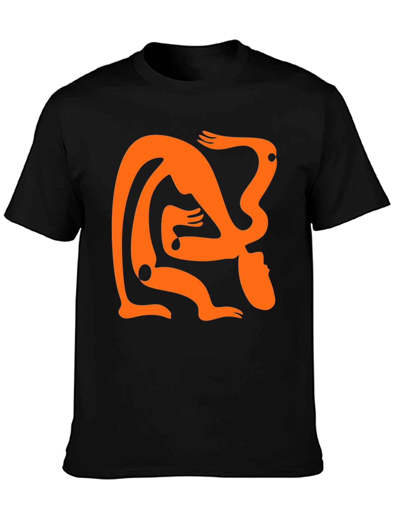 Abstract Figure Black Graphic Tee