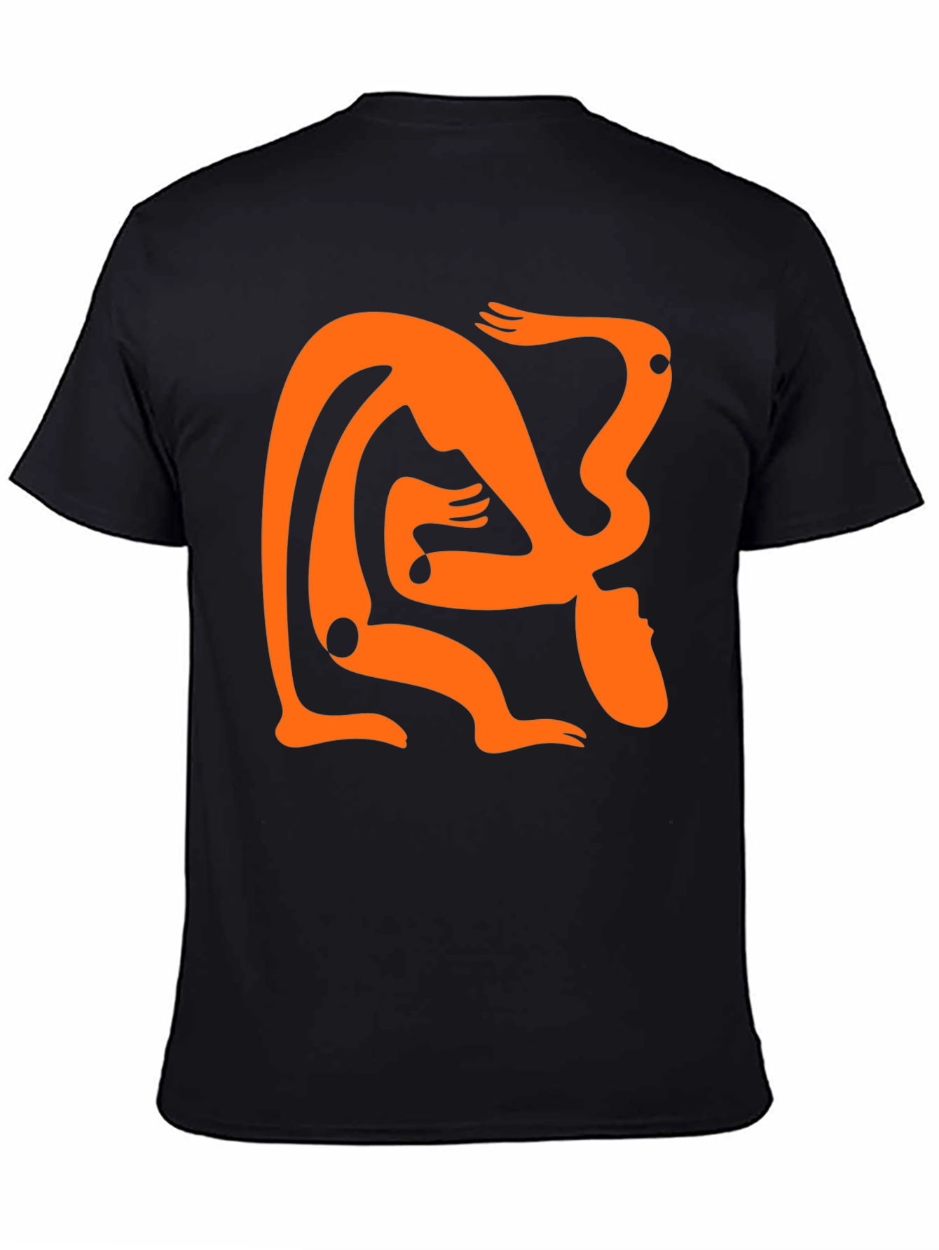 Abstract Figure Black Graphic Tee