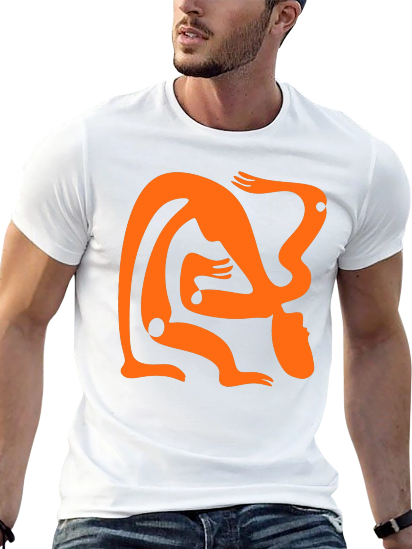 Abstract Figure Black Graphic Tee