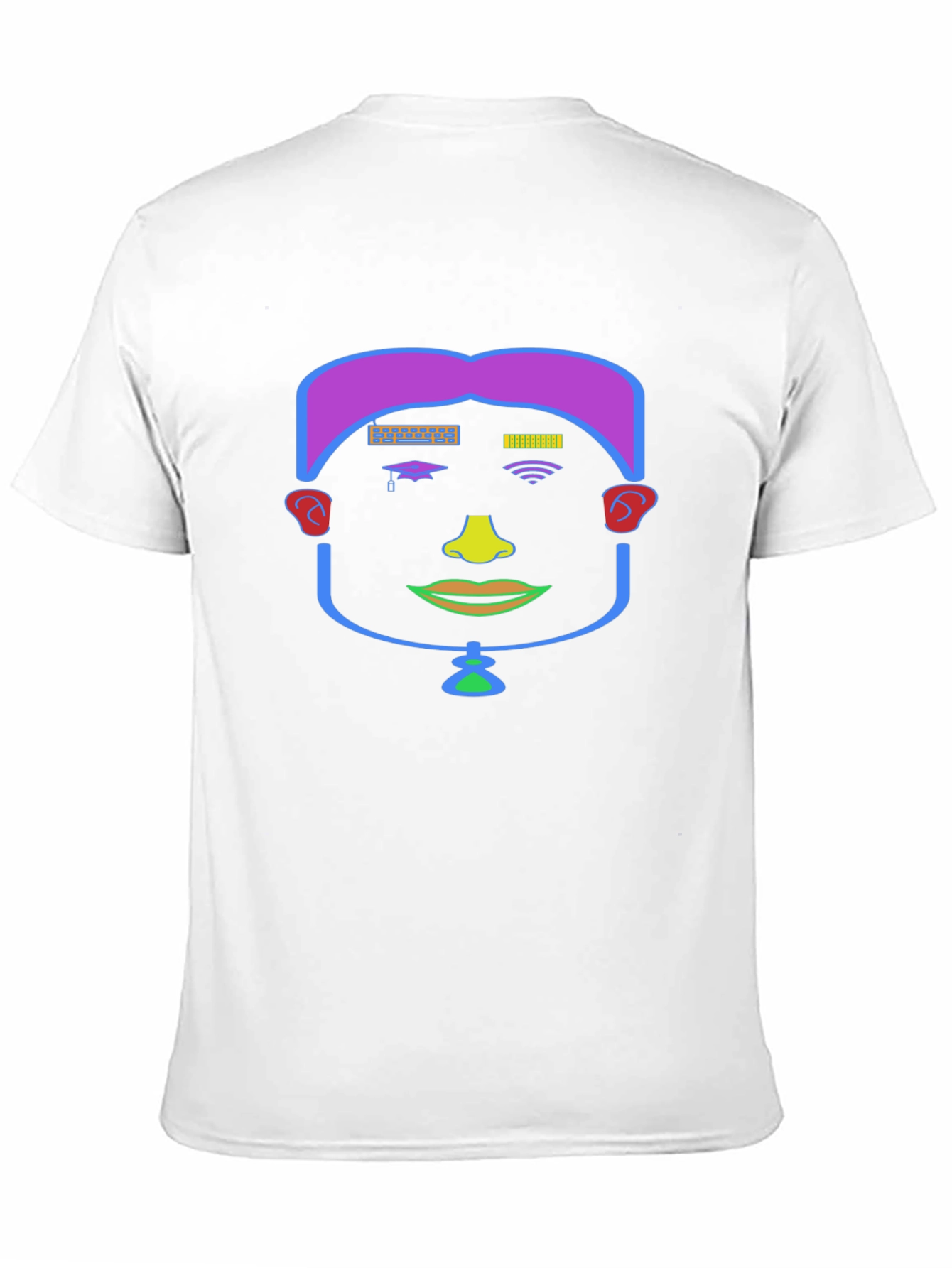 Abstract Face Graphic Tee - Unique Style