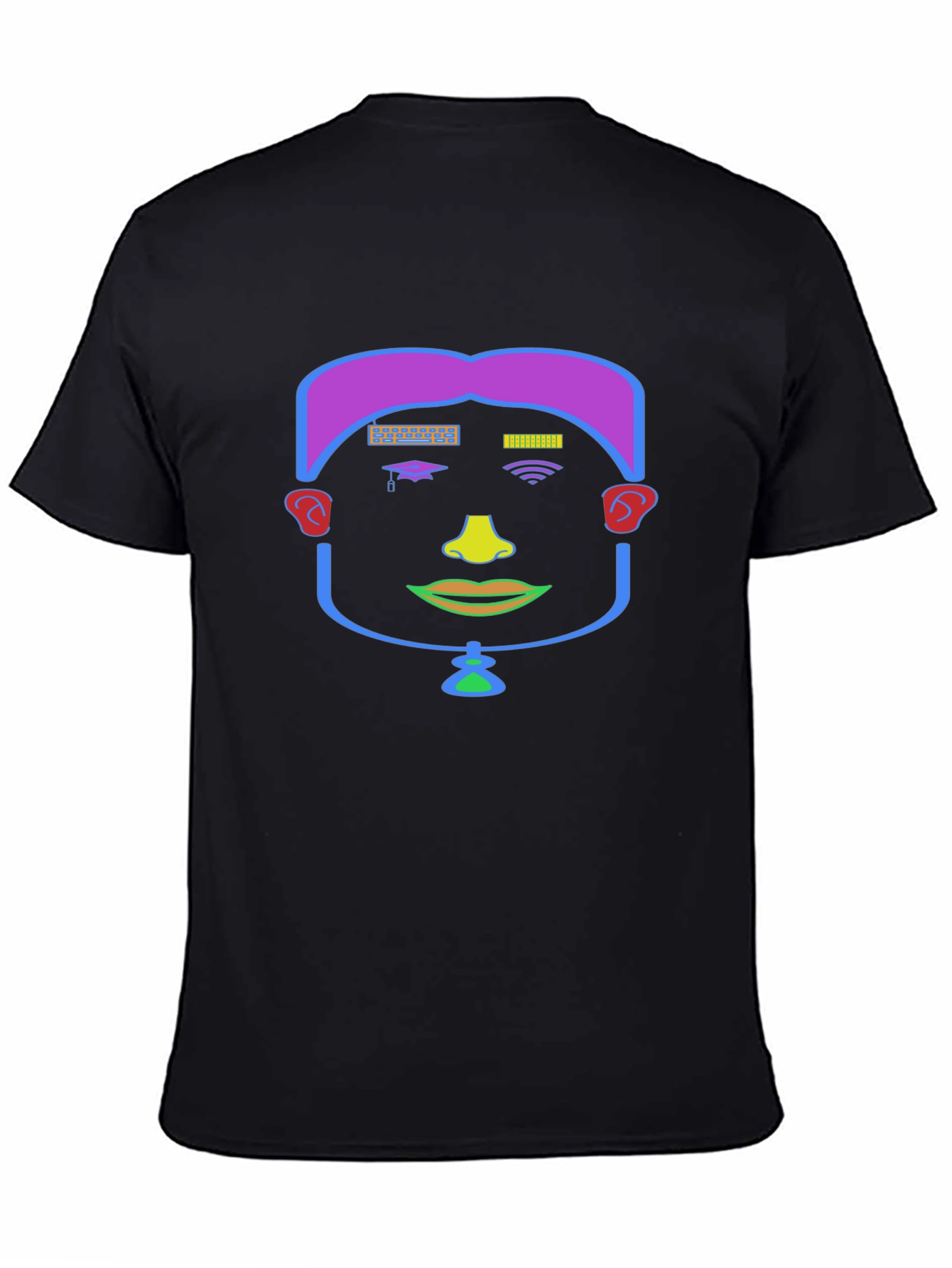 Abstract Face Graphic Tee - Unique Style