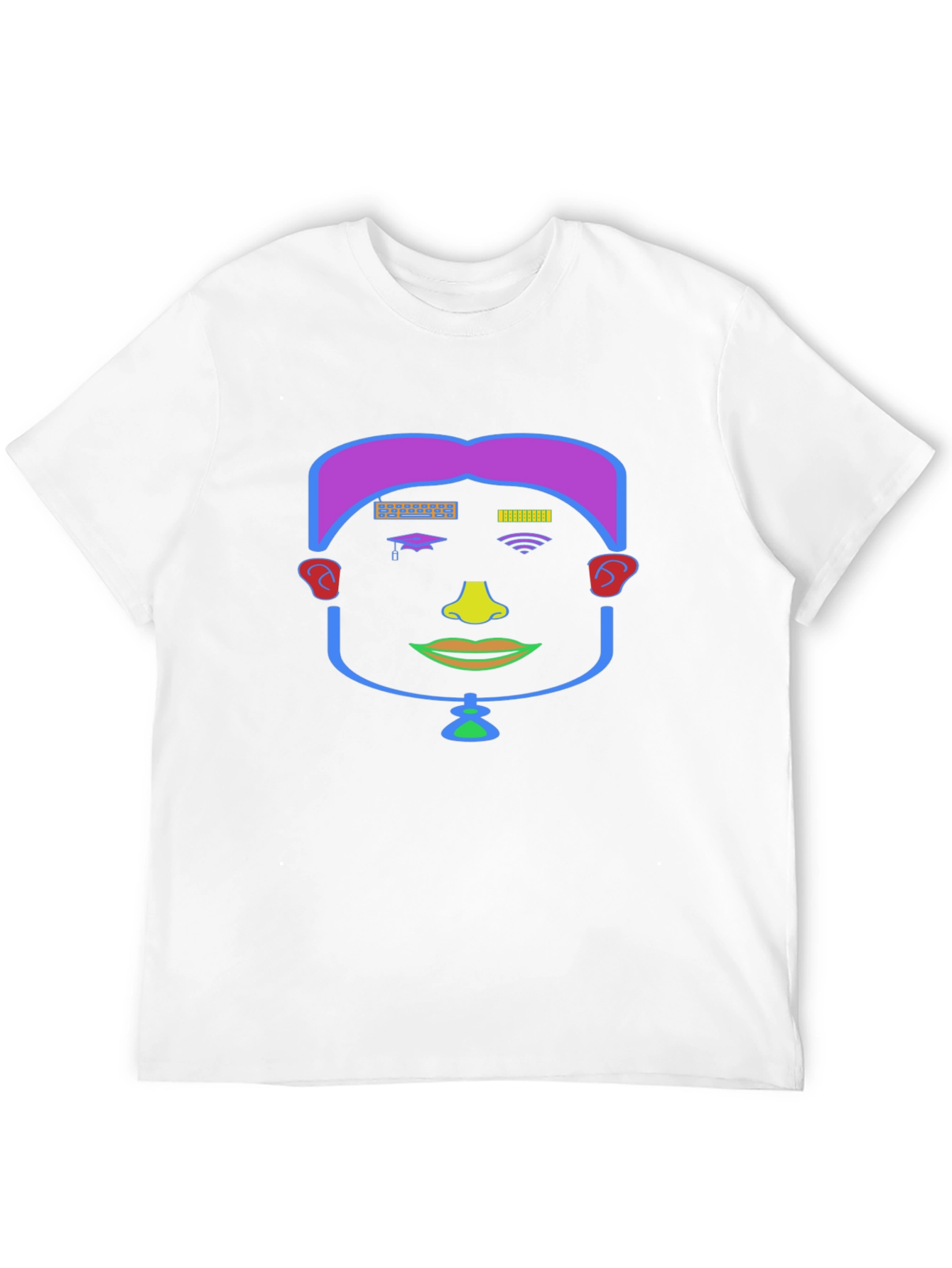 Abstract Face Graphic Tee - Unique Style