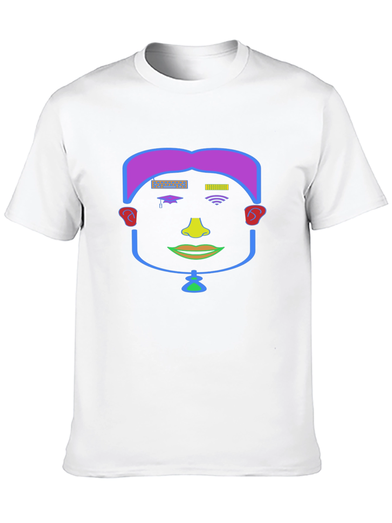 Abstract Face Graphic Tee - Unique Style