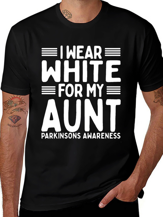 I Wear White For My Aunt Parkinsons Awareness T-Shirt