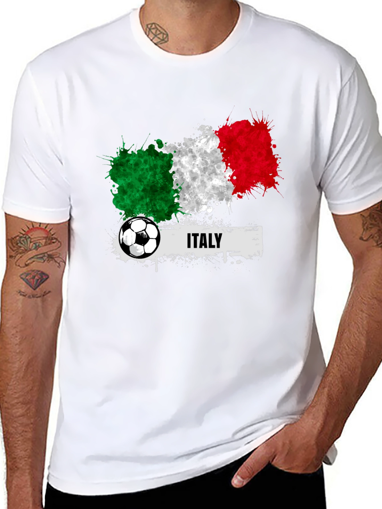 Italy Soccer T-Shirt - Italian Flag Football Tee