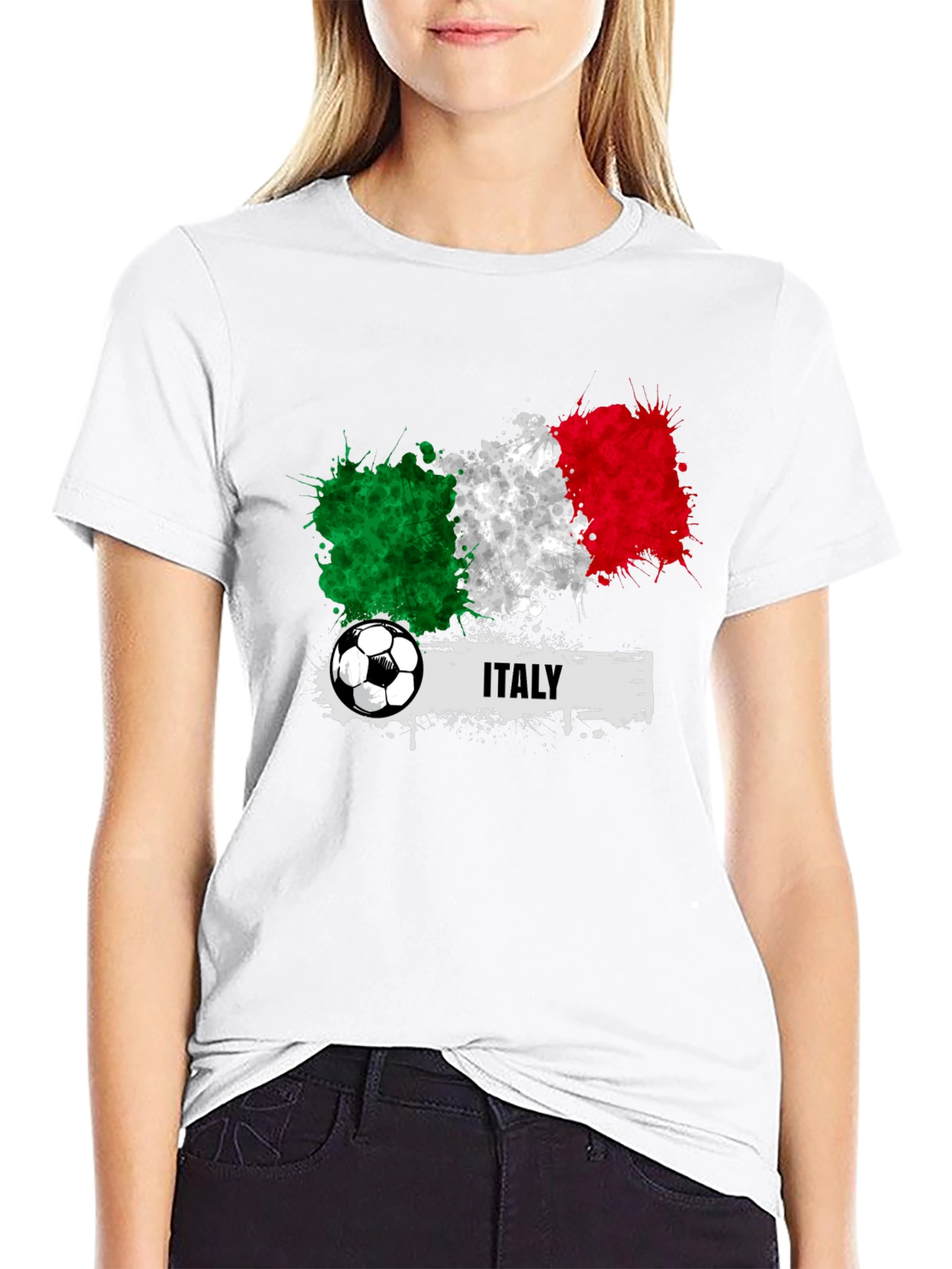 Italy Soccer T-Shirt - Italian Flag Football Tee