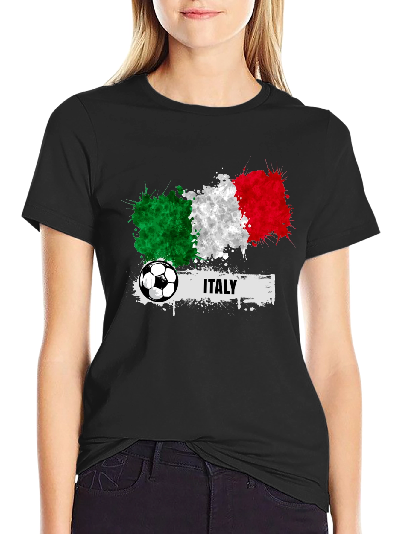 Italy Soccer T-Shirt - Italian Flag Football Tee